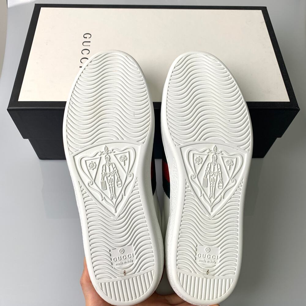 NIB Gucci man GG Apple Ace Shoes Size 6 - Picture 7 of 16